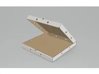 Pizzaeske 40x40x3,8cm hvit/brun
