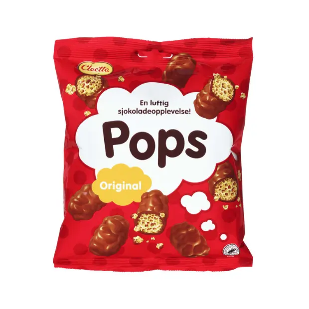 Pops Original 210g Cloetta - Snacks Coated with Chocolate