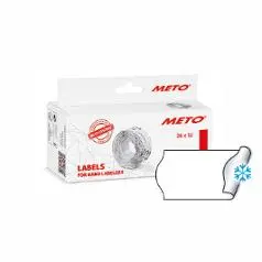 Prisetikett METO 26x12mm hvit frys (6)