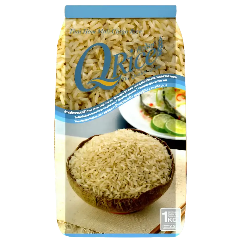 QRice Thai Hom Mali Cargo Rice, 1kg