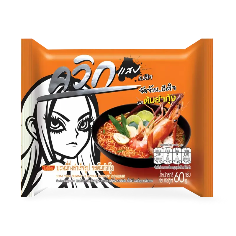 Quick Instant Noodles - Tom Yum Goong Flavour, 30x60g (Kartong)