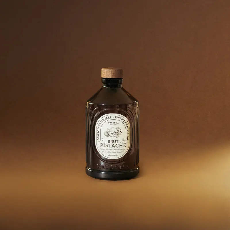 Raw Pistachio Syrup - Bacanha - Organic 400 ml