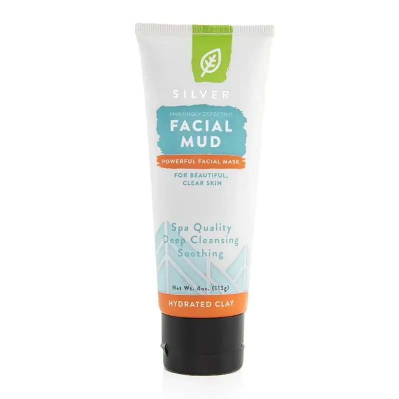 Redmond Clay Facial Mud with Silver (4 oz / 113 g Tube)