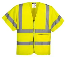 Refleksvest PORTWEST m Zip HiVis M gul