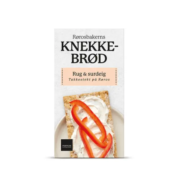 Rye Sourdough Crispbread - Knekkebrød Rug Surdeig 180g Rørosbakeren