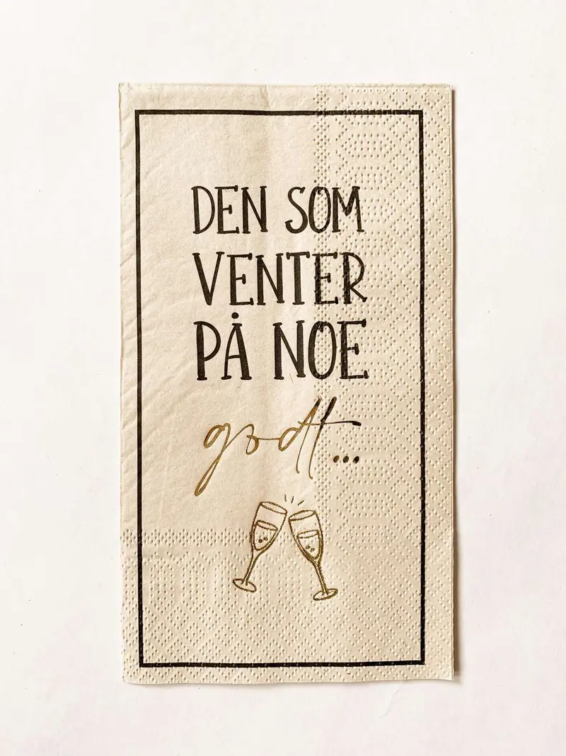 Serviett buffet «venter på noe godt