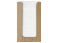 Serviett DUNISOFT 20cm hvit m/disp (100)