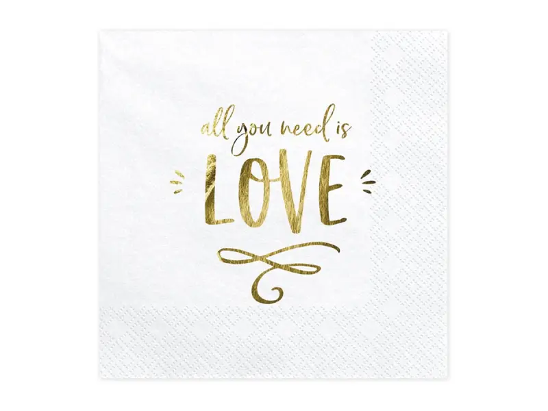 Servietter - All You Need Is Love