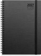 Sjefskalender GRIEG A5 spiral 2027 sort