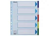 Skilleblad ESSELTE A4+ PP 5-delt 5frg