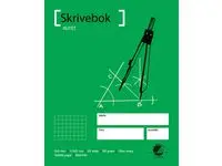 Skrivebok 17x21 80g 24bl 5x5 rutet