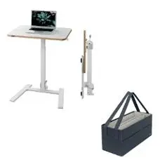 Skrivebord med oppbevaringsbag