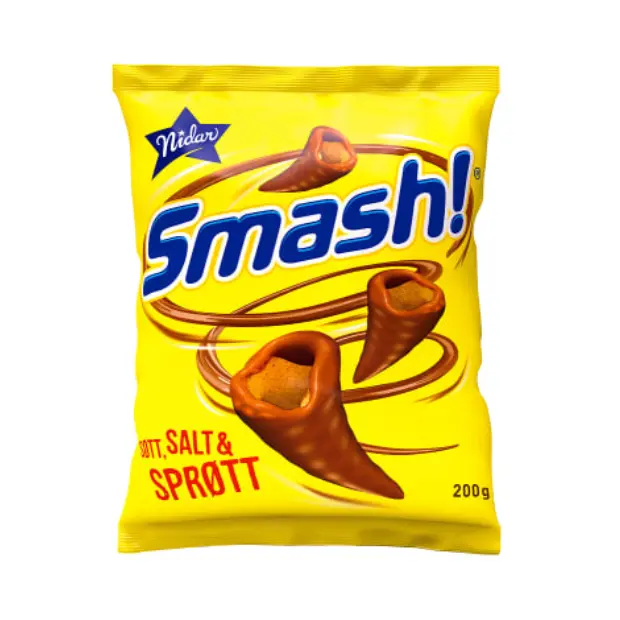 Smash! Chocolate 200g Nidar – Norwegian Smash Candy