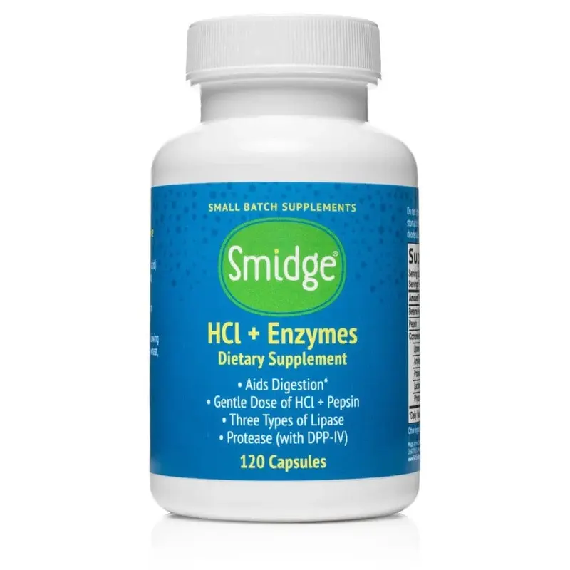 Smidge HCl + Enzymes (120 capsules)