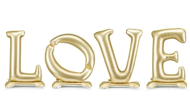 Stående folie ballonger - LOVE