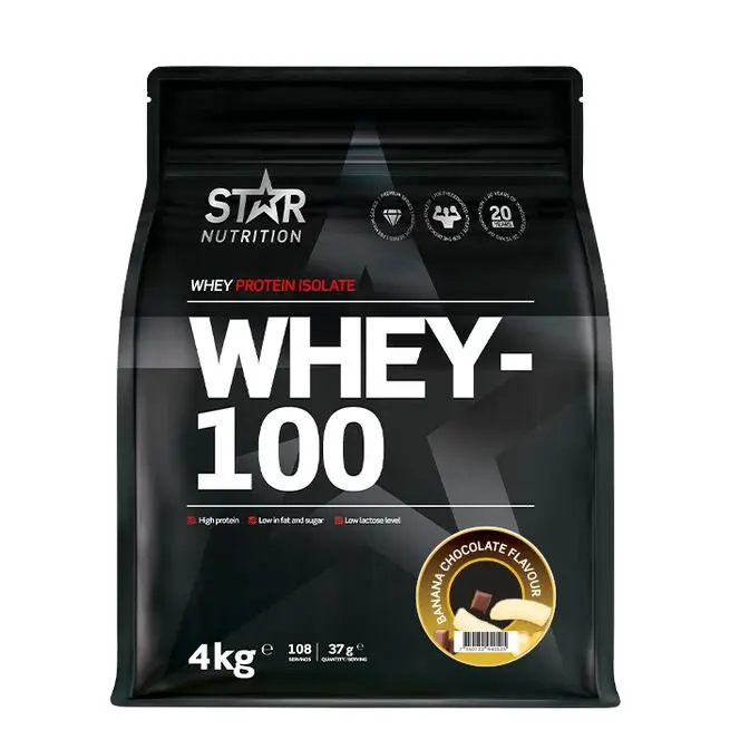 Star Nutrition - Whey-100 Myseprotein, 4000g