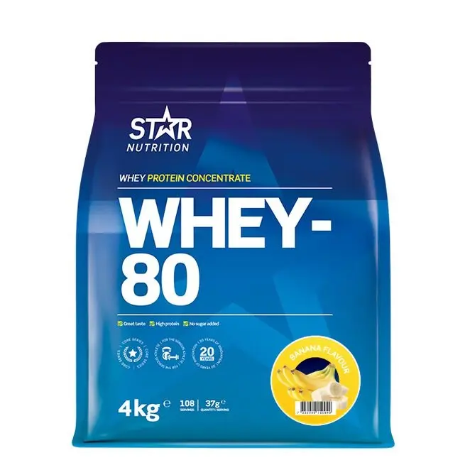 Star Nutrition - Whey-80 Myseprotein, 4000g