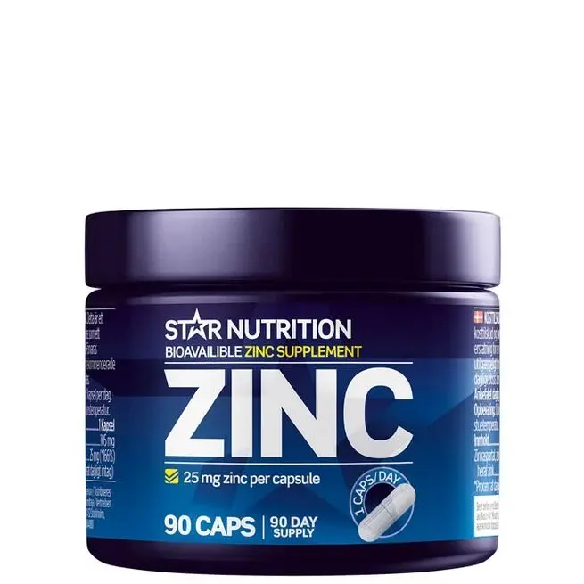 Star Nutrition - Zinc, 25 mg, 90 kapsler