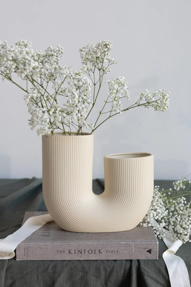 STRÅVALLA VASE BEIGE