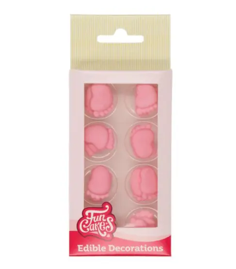 Sukkerdekor Baby fot rosa