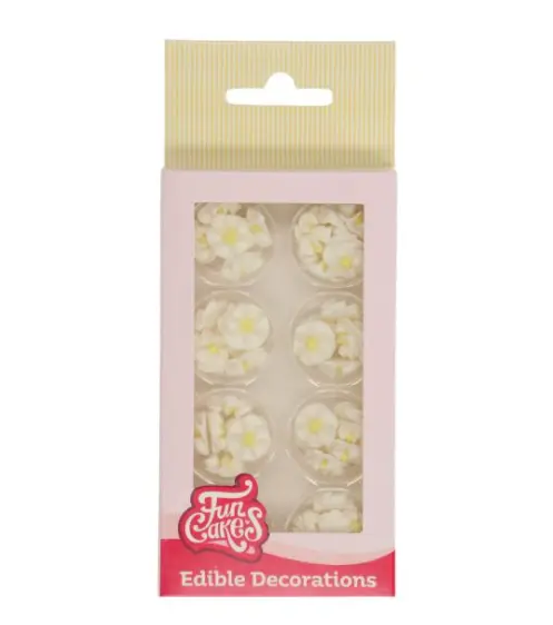 Sukkerdekor små hvite blomster