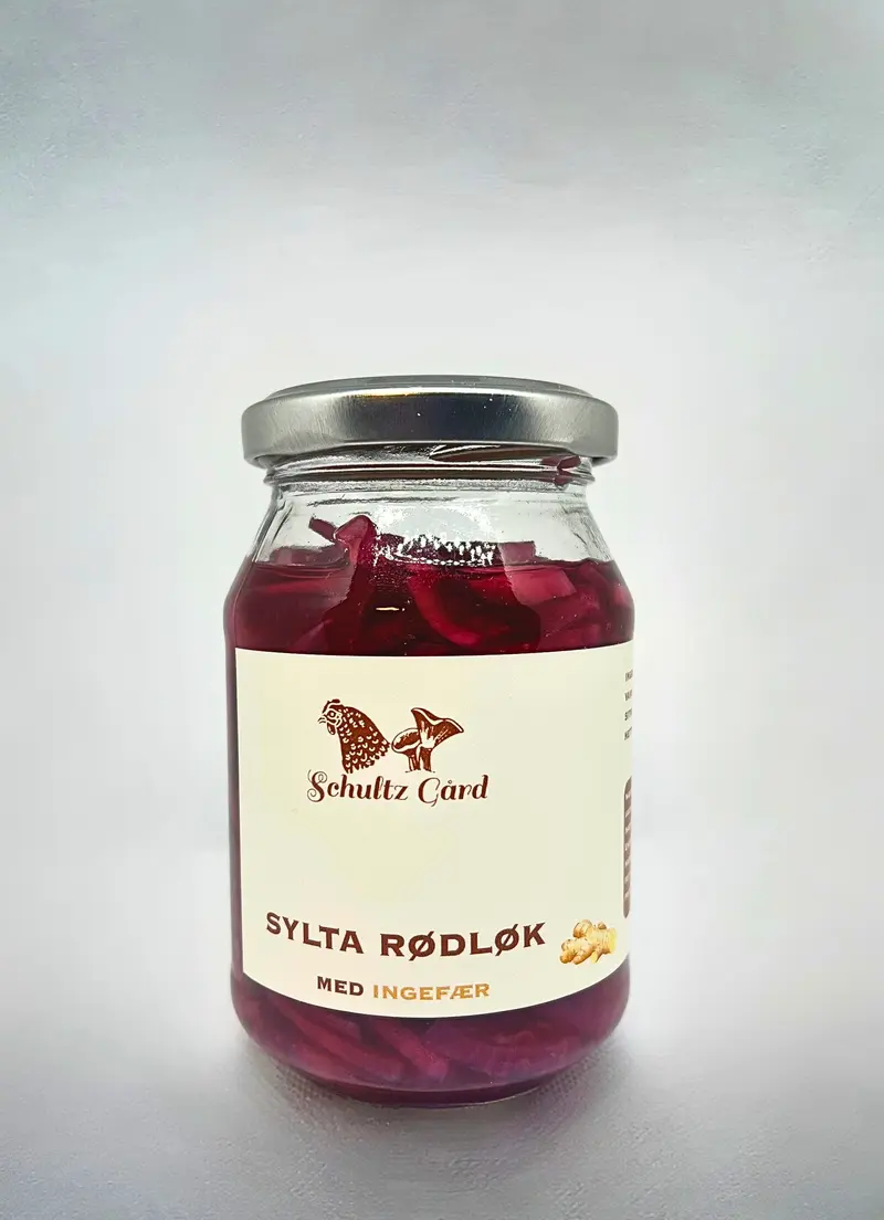 Sylta rødløk m/ingefær