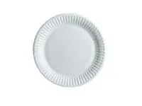 Tallerken 15cm papp hvit (100)