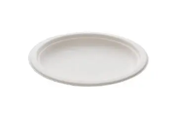 Tallerken bagasse 18cm hvit (50)