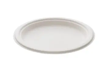 Tallerken bagasse 23cm hvit (50)
