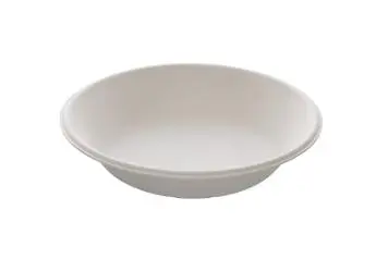 Tallerken dyp bagasse 18cm hvit (50)