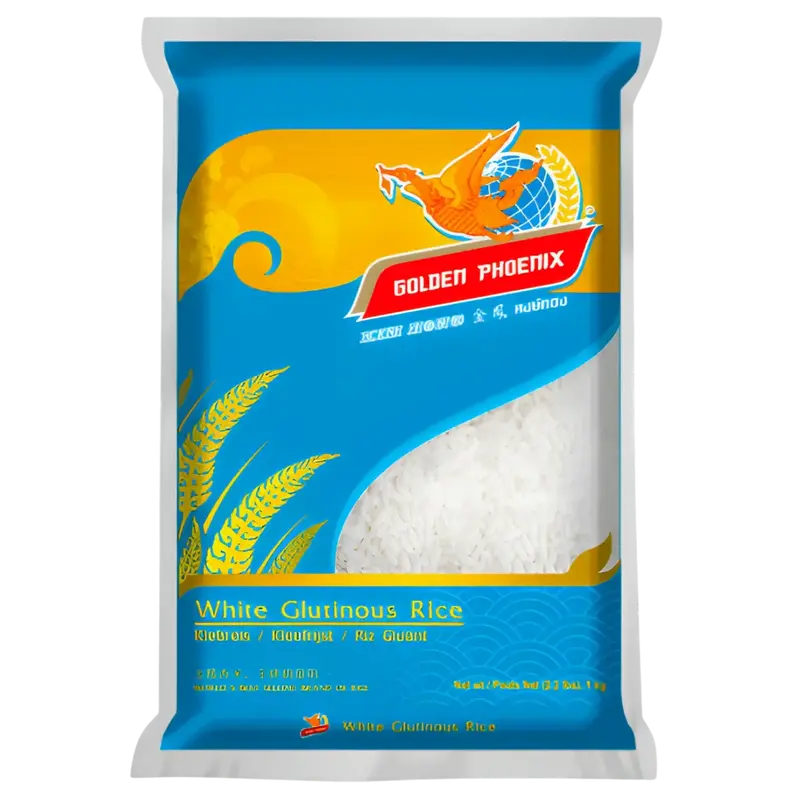 Thai White Glutinous Sticky Rice - Golden Phoenix, 1kg