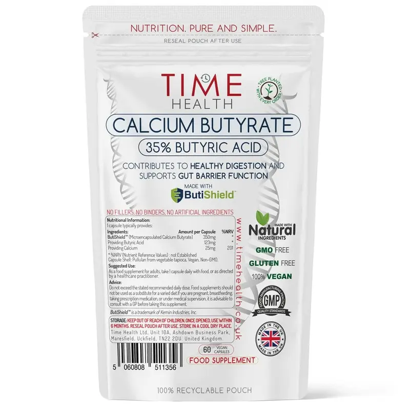 Time Health Calcium Butyrate with ButiShield™ (60 Capsules)