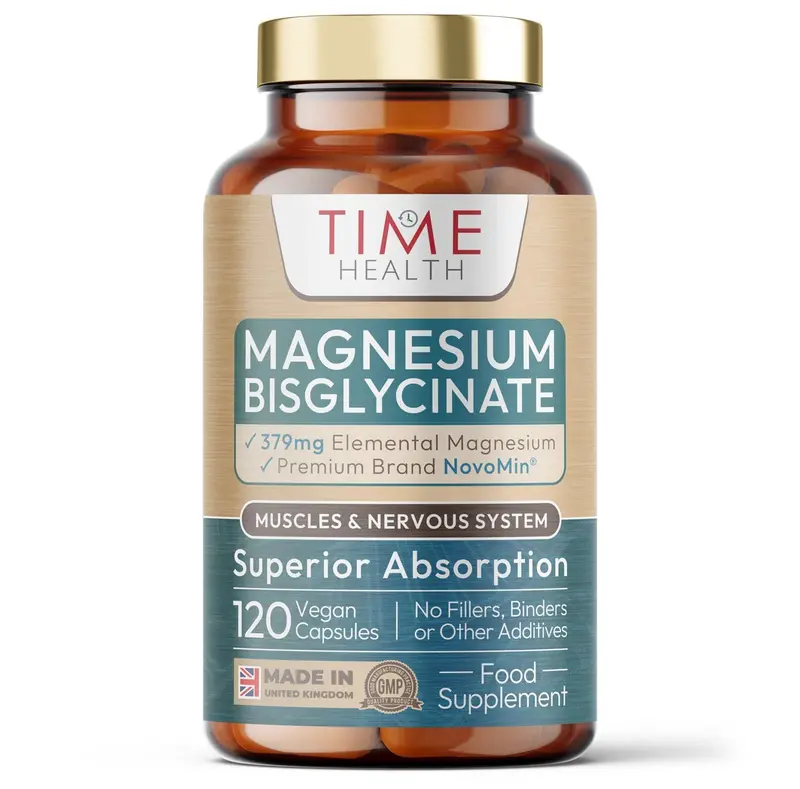 Time Health Magnesium Bisglycinate NovoMin® 350 mg (120 capsules)