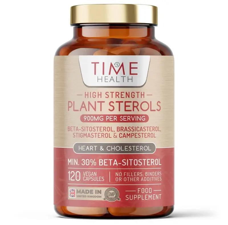 Time Health Plant Sterols Beta-Sitosterol (900 mg per serving, 120 vegan capsules)