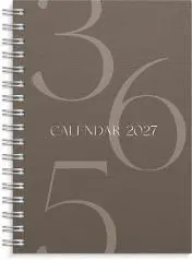 Ukekalender GRIEG Multi A6 2027 brun