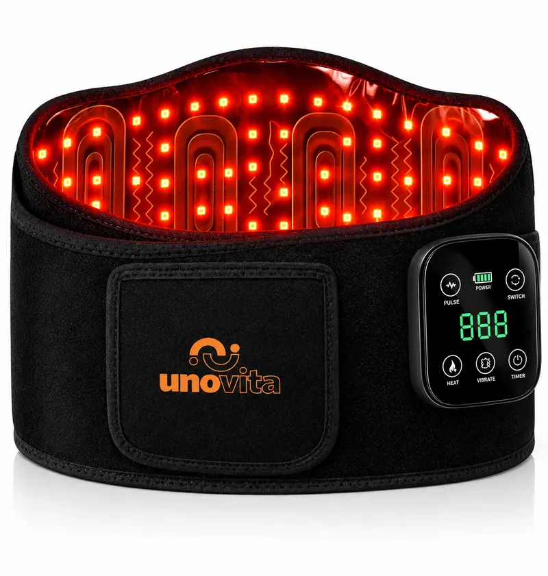 Uno Vita Red Light Therapy Belt – 660/850 nm with Heat, Vibration & Pulse Modes