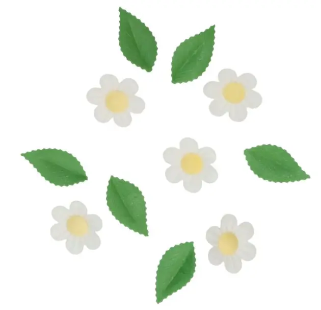 Vaffeldekor - Hvite blomster