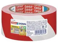 Varseltape TESA PP gulv rød/hvit