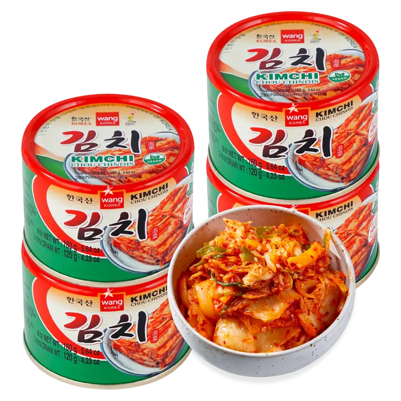 WANG Original Korean Cabbage Kimchi, 4x160g