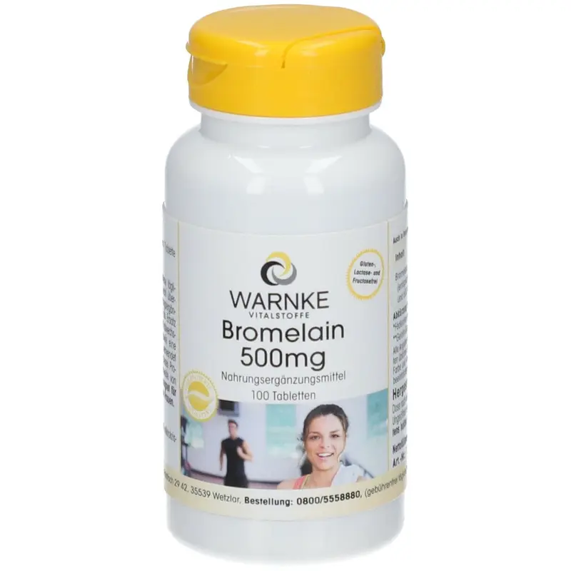 Warnke Bromelain 500 mg 1200 F.I.P. (100 Vegan Tablets)