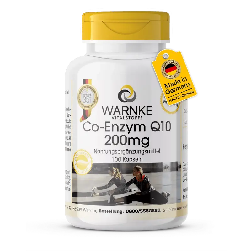 Warnke Coenzyme Q10 200 mg (100 Vegan Capsules)