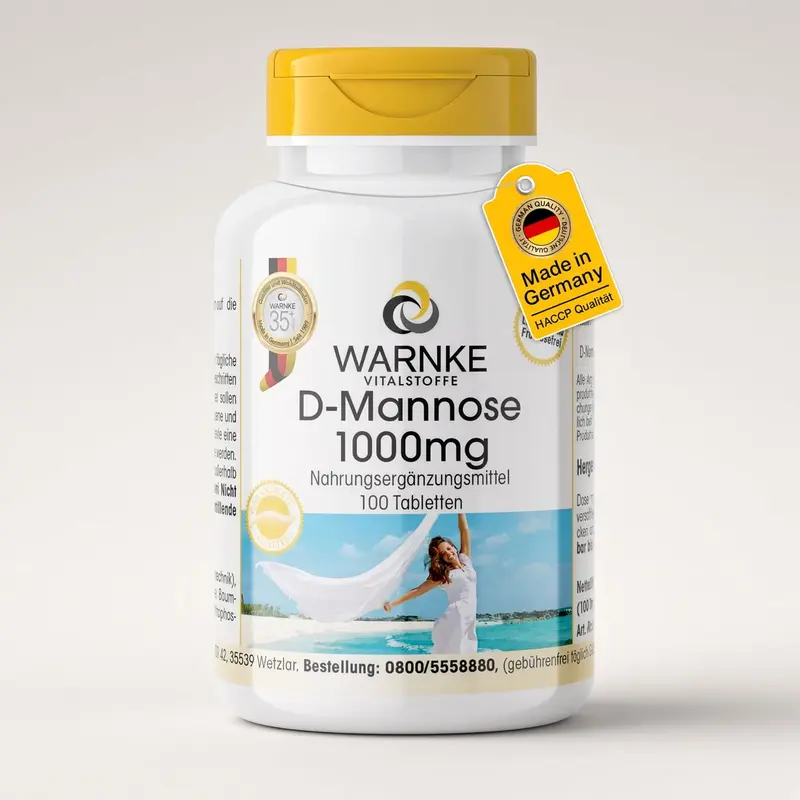 Warnke D-Mannose 1000 mg (100 Vegan Tablets)