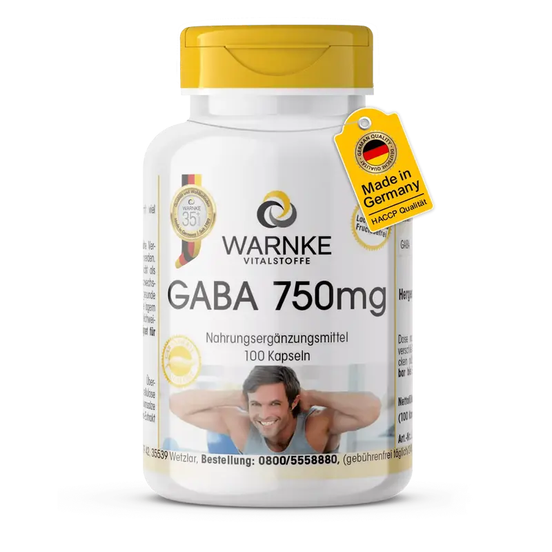 Warnke GABA 750 mg (100 Vegan Capsules)