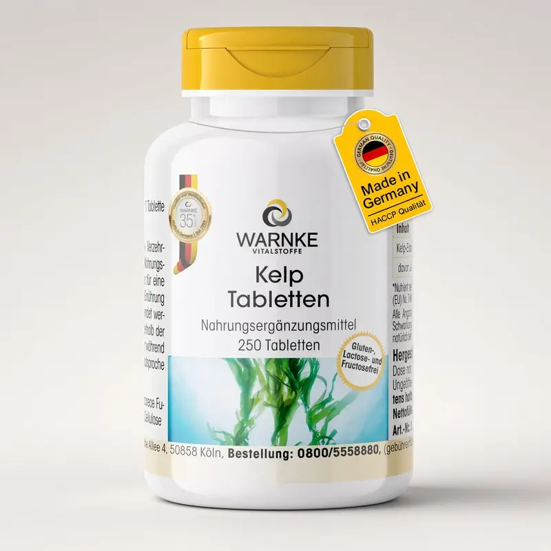 Warnke Kelp with 200 µg Iodine (250 Vegan Tablets)