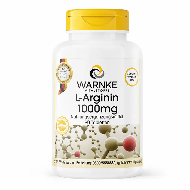 Warnke L-Arginine 1000 mg (90 Vegan Tablets)