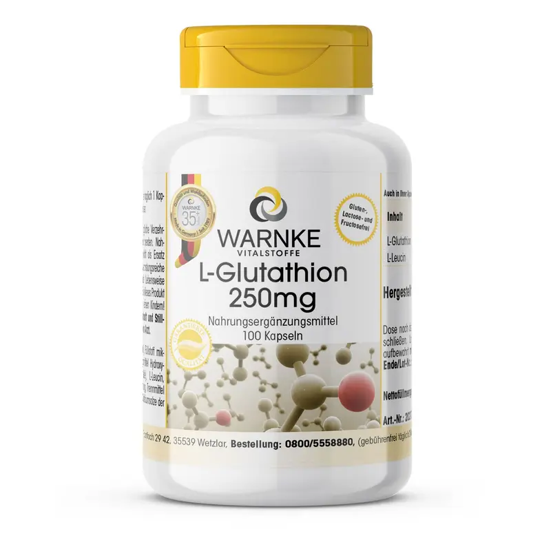 Warnke L-Glutathion 250 mg (100 Vegan Capsules)