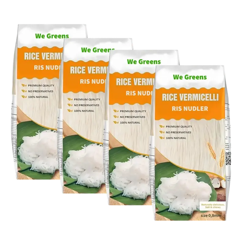 We Greens Rice Vermicelli (เส้นขนมจีนเวียดนาม) 0,8mm, 4x375g