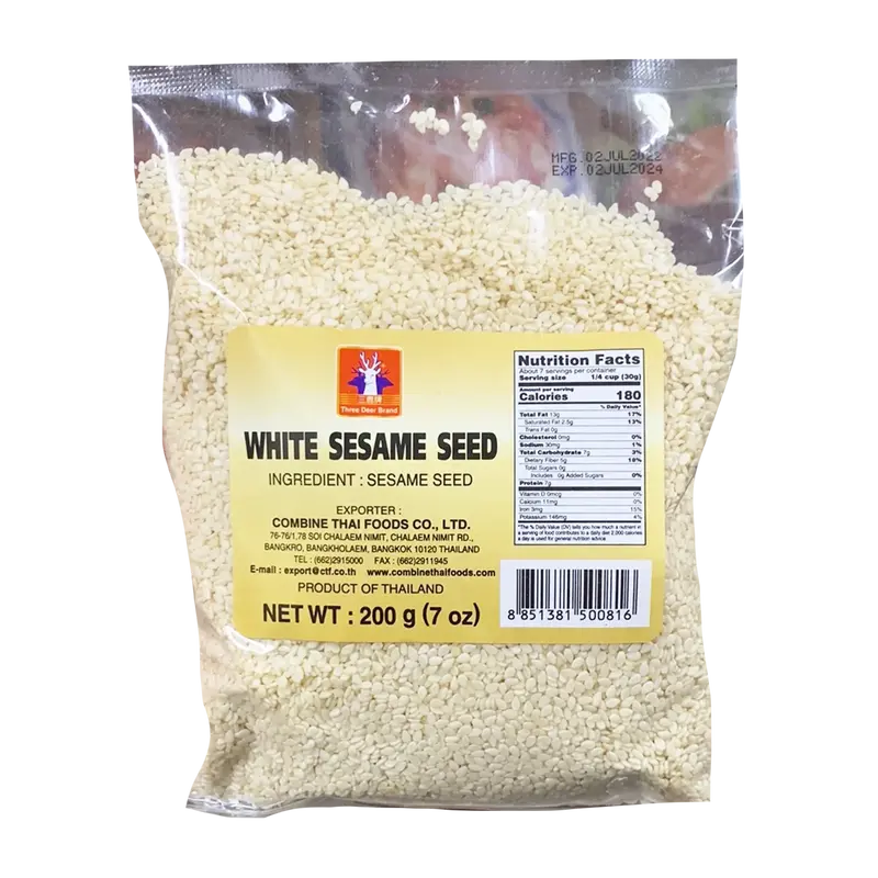 White Sesame Seeds - Three Deer Brand, 200g